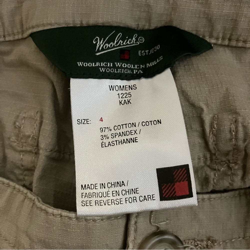 Woolrich women’s tan Mid Rise Capri Pants Size: 4 - Picture 4 of 4